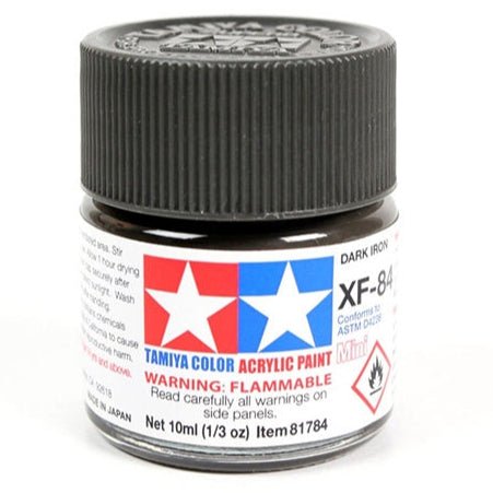 Tamiya acrylic paint mini XF-84 Dark Iron 10ml jar