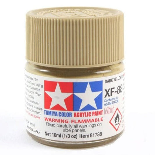 Tamiya acrylic paint mini XF-88 Dark Yellow 2 10ml jar