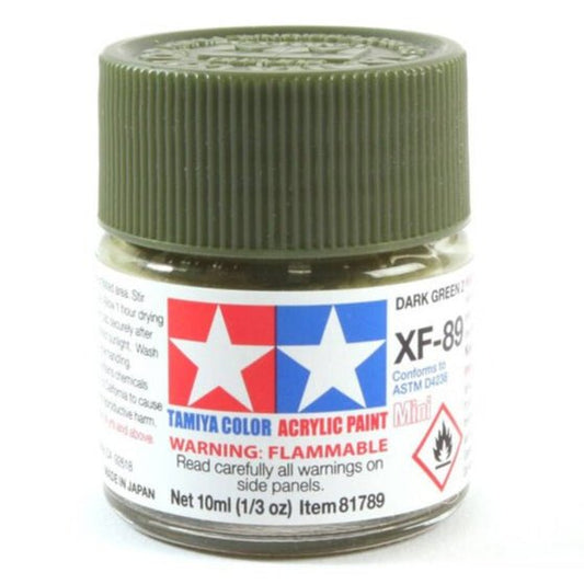 Tamiya acrylic paint mini XF-89 Dark Green 2 10ml jar