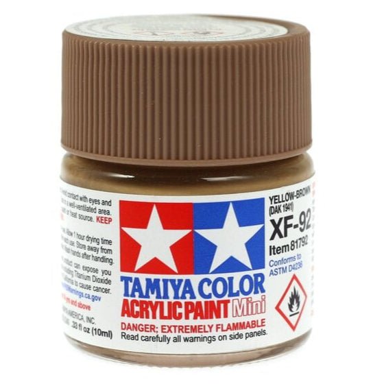 Tamiya acrylic paint mini XF-92 Yellow-Brown DAK 1941 10ml jar