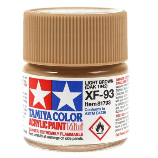 Tamiya acrylic paint mini XF-93 Light Brown DAK 1942 10ml jar