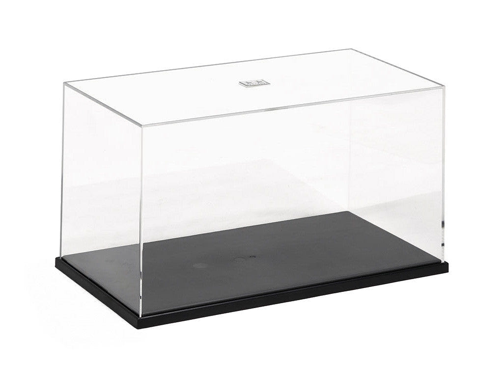 Tamiya display case D, empty clear acrylic cover on black base