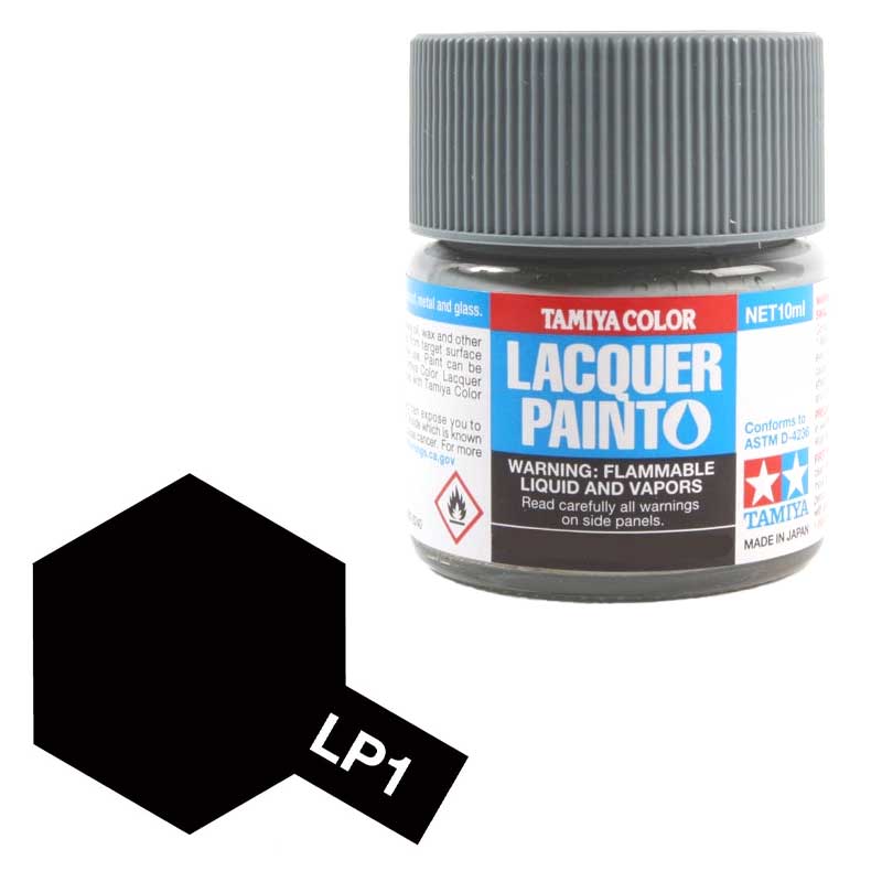 Tamiya lacquer paint LP-1 Black 10ml bottle