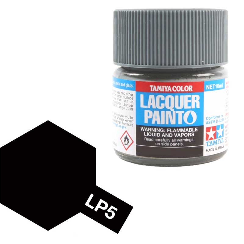 Tamiya lacquer paint LP-5 Semi Gloss Black 10ml bottle