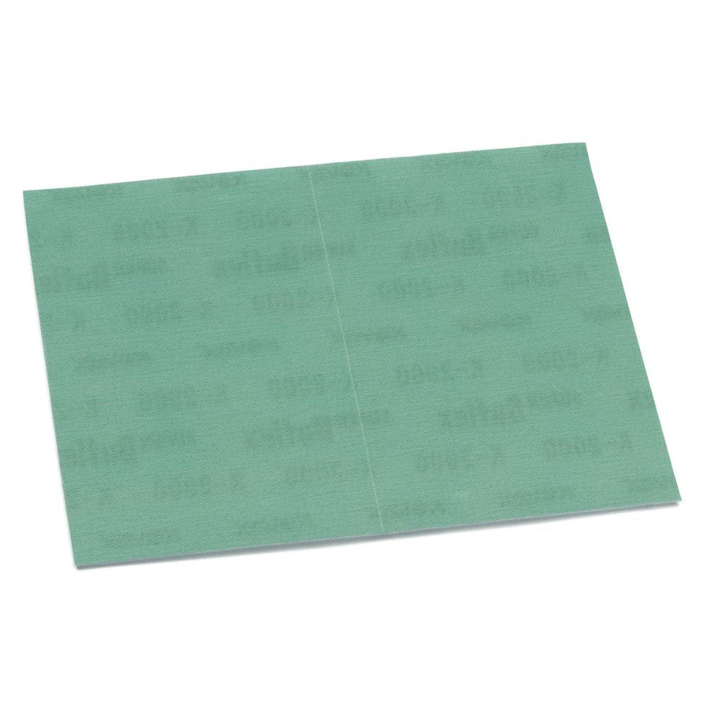 Tamiya Sanding Cloth 2000 grit, a single flexible green-grey abrasive cloth sheet with a centre fold line