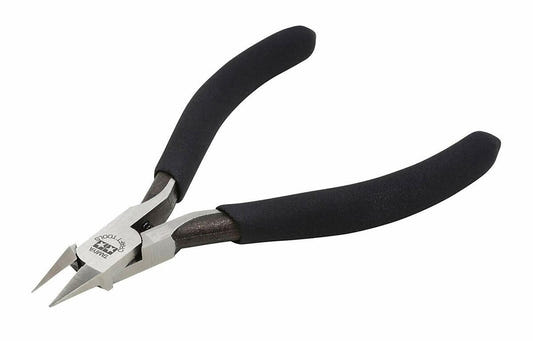 Tamiya sharp pointed side cutter (slim jaw), black-handled nippers with fine pointed tips