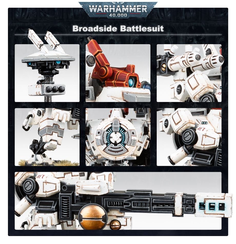 T'au Empire: Broadside Battlesuit model detail - Loaded Dice