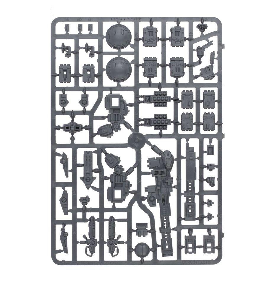 T'au Empire: Broadside Battlesuit sprue contents - Loaded Dice