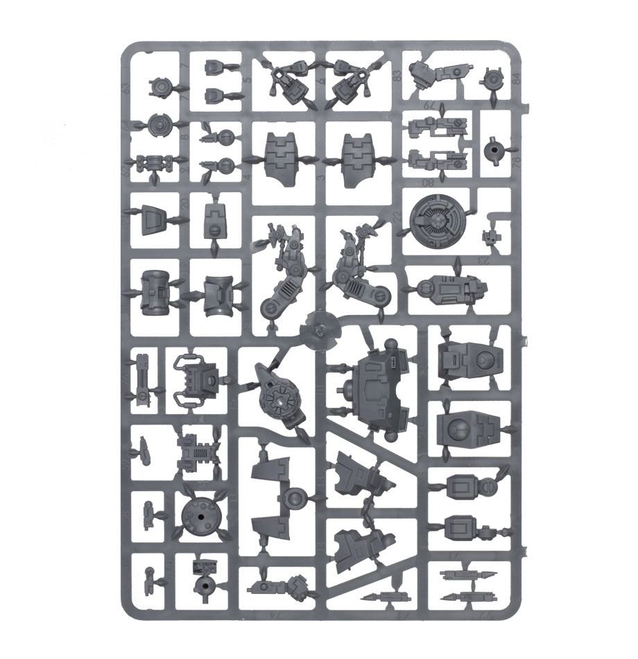 T'au Empire: Broadside Battlesuit sprue contents - Loaded Dice