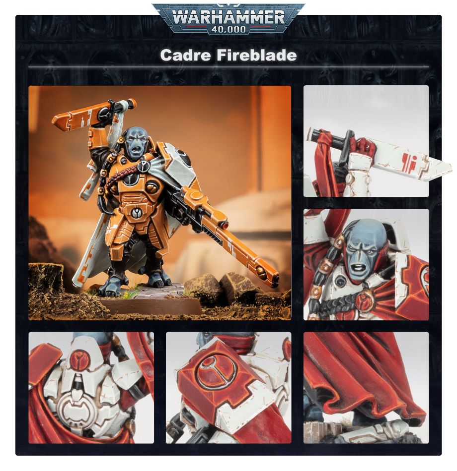 T'au Empire: Cadre Fireblade model detail - Loaded Dice