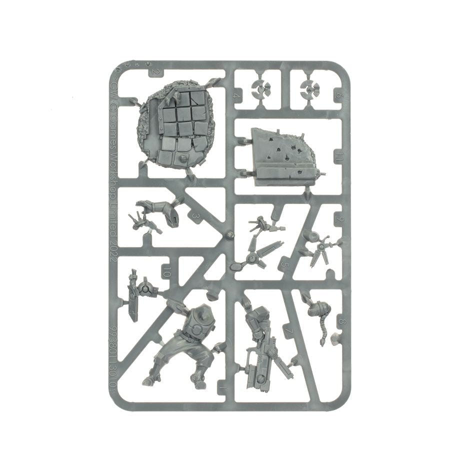 T'au Empire Darkstrider unpainted plastic sprue, frame 1 of 1