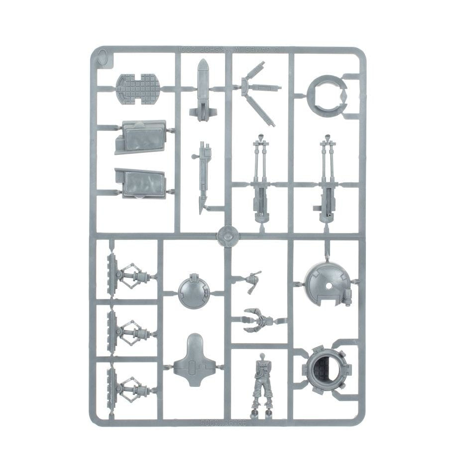 T'au Empire Devilfish unpainted plastic sprue, frame 2 of 4