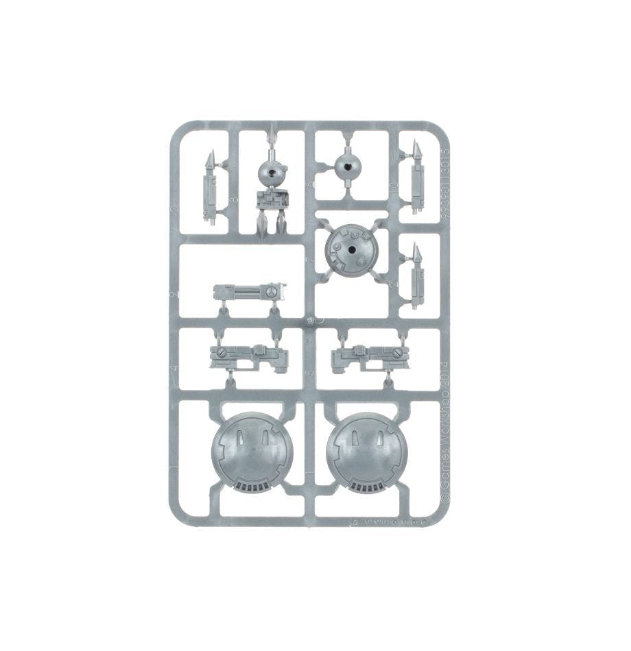 T'au Empire Devilfish unpainted plastic sprue, frame 4 of 4