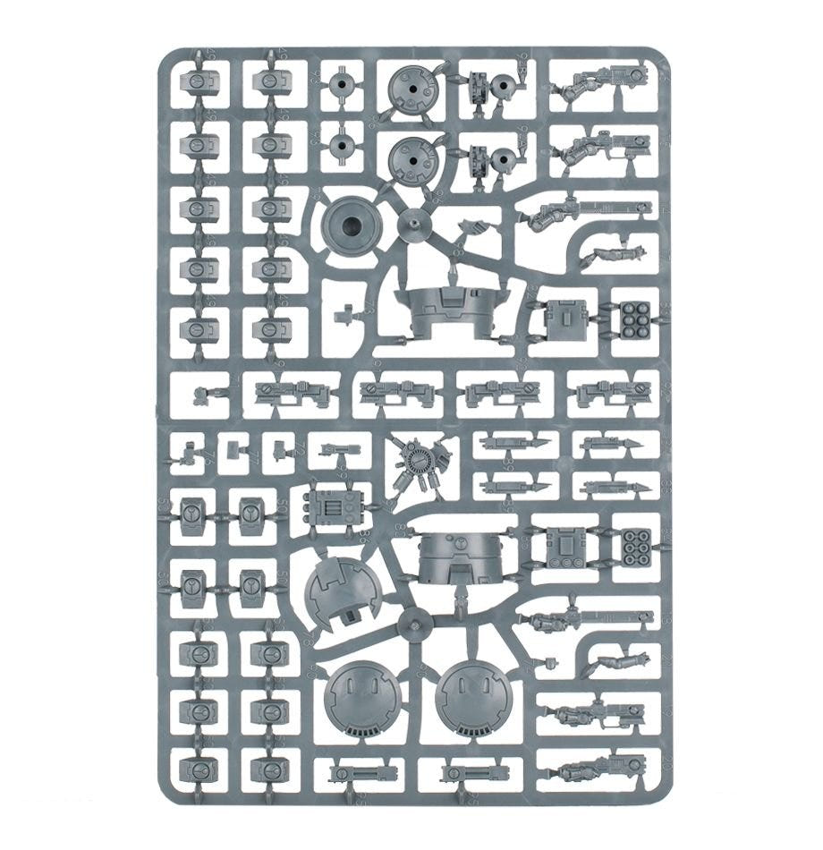 T'au Empire Fire Warriors unpainted plastic sprue, frame 2 of 3