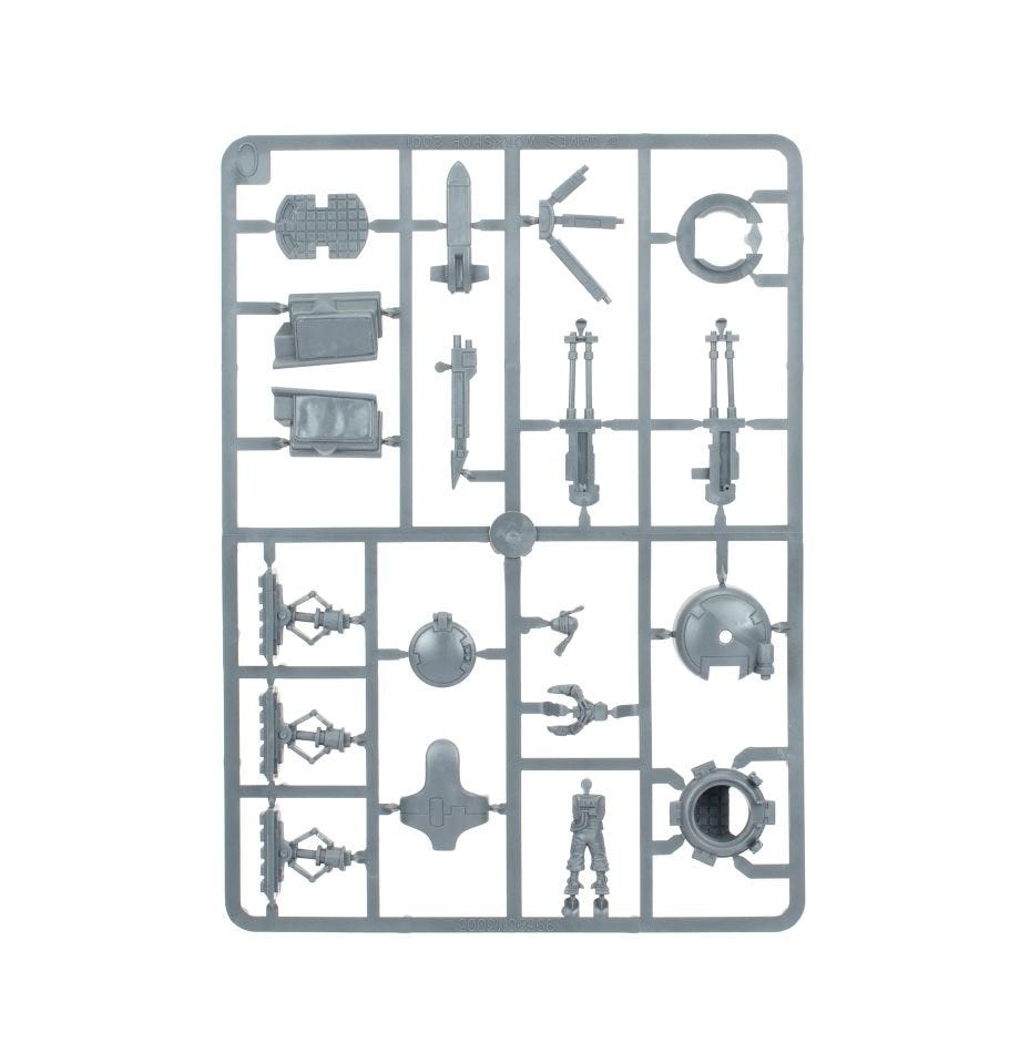 T'au Empire Hammerhead Gunship unpainted plastic sprue, frame 5 of 5