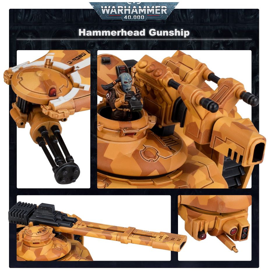 T'au Empire: Hammerhead Gunship model detail - Loaded Dice