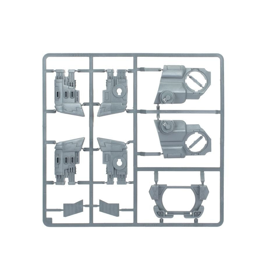 T'au Empire Hammerhead Gunship unpainted plastic sprue, frame 4 of 5