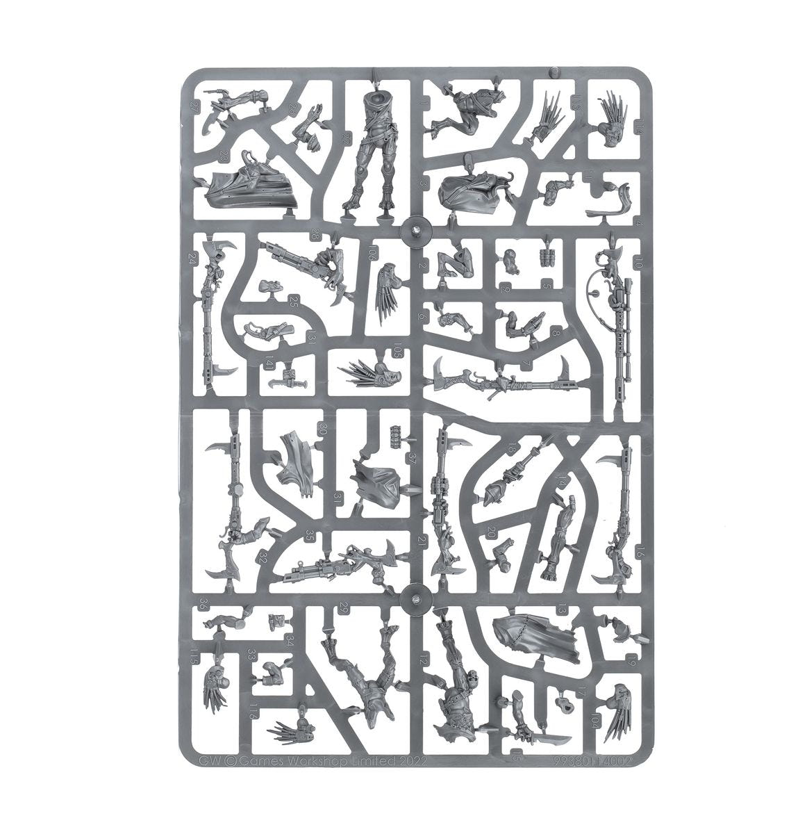 T'au Empire Kroot Farstalkers unpainted plastic sprue, frame 1 of 3