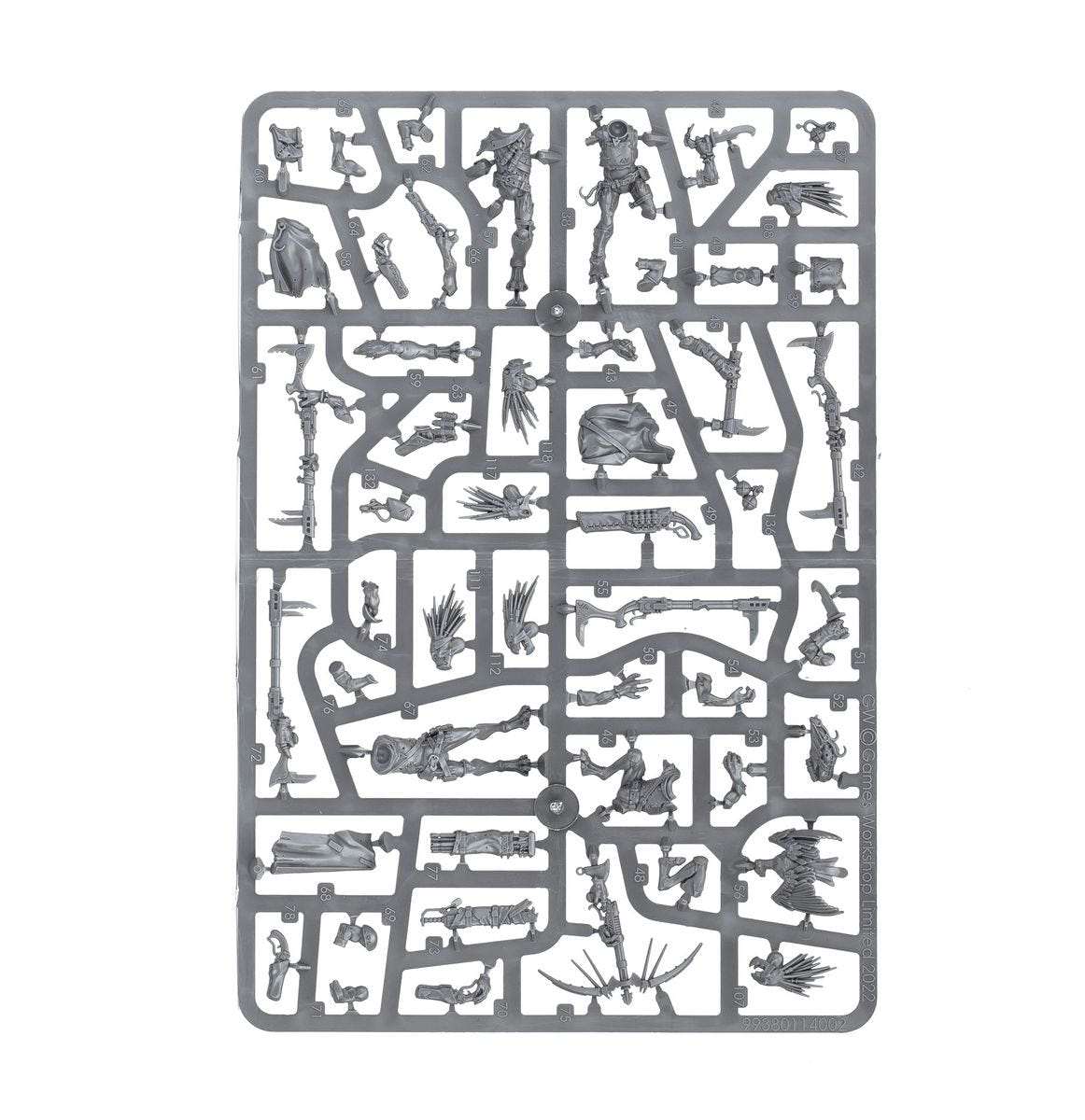 T'au Empire Kroot Farstalkers unpainted plastic sprue, frame 2 of 3