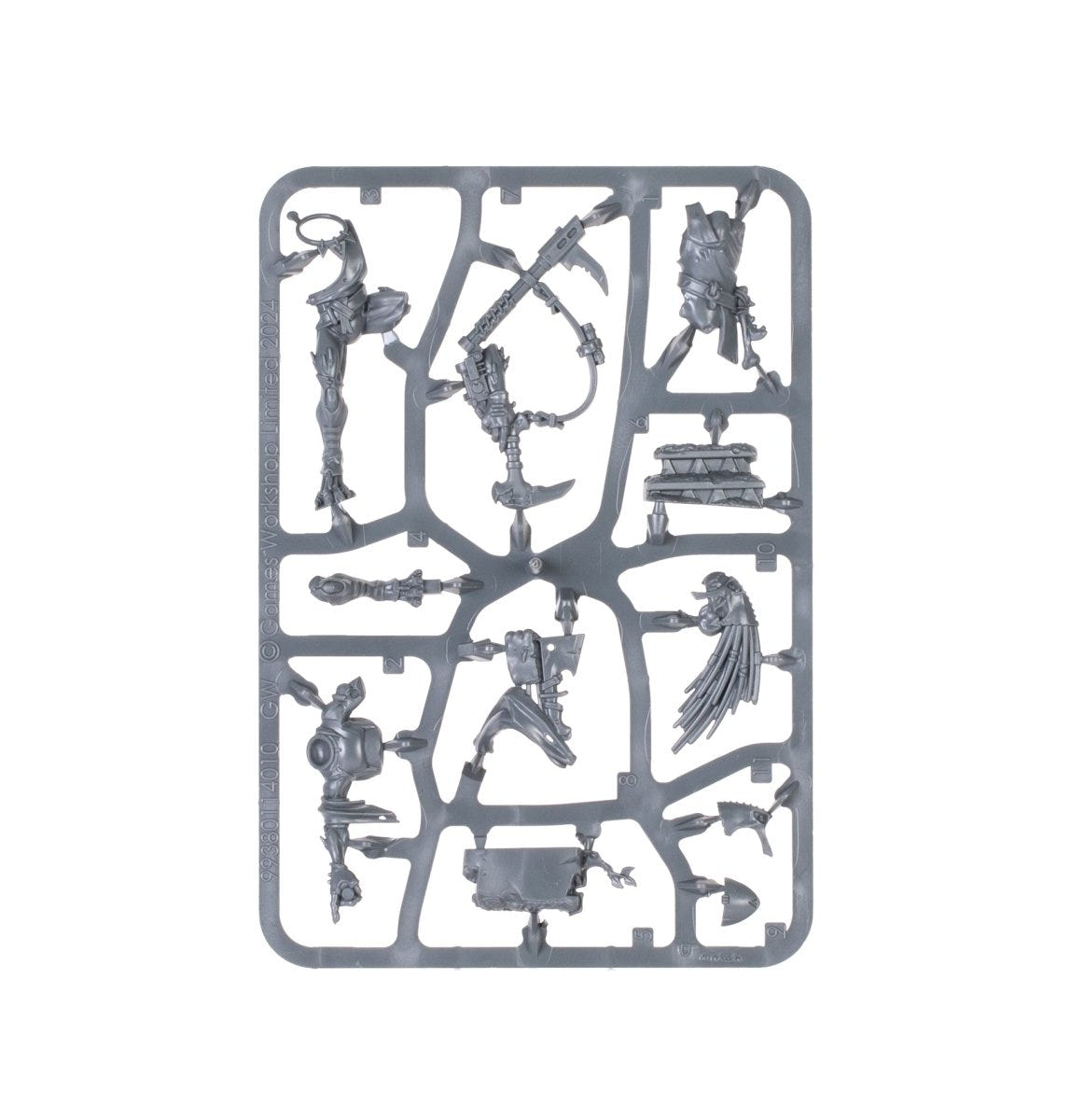 Kroot Trail Shaper unpainted plastic sprue, frame 1 of 1