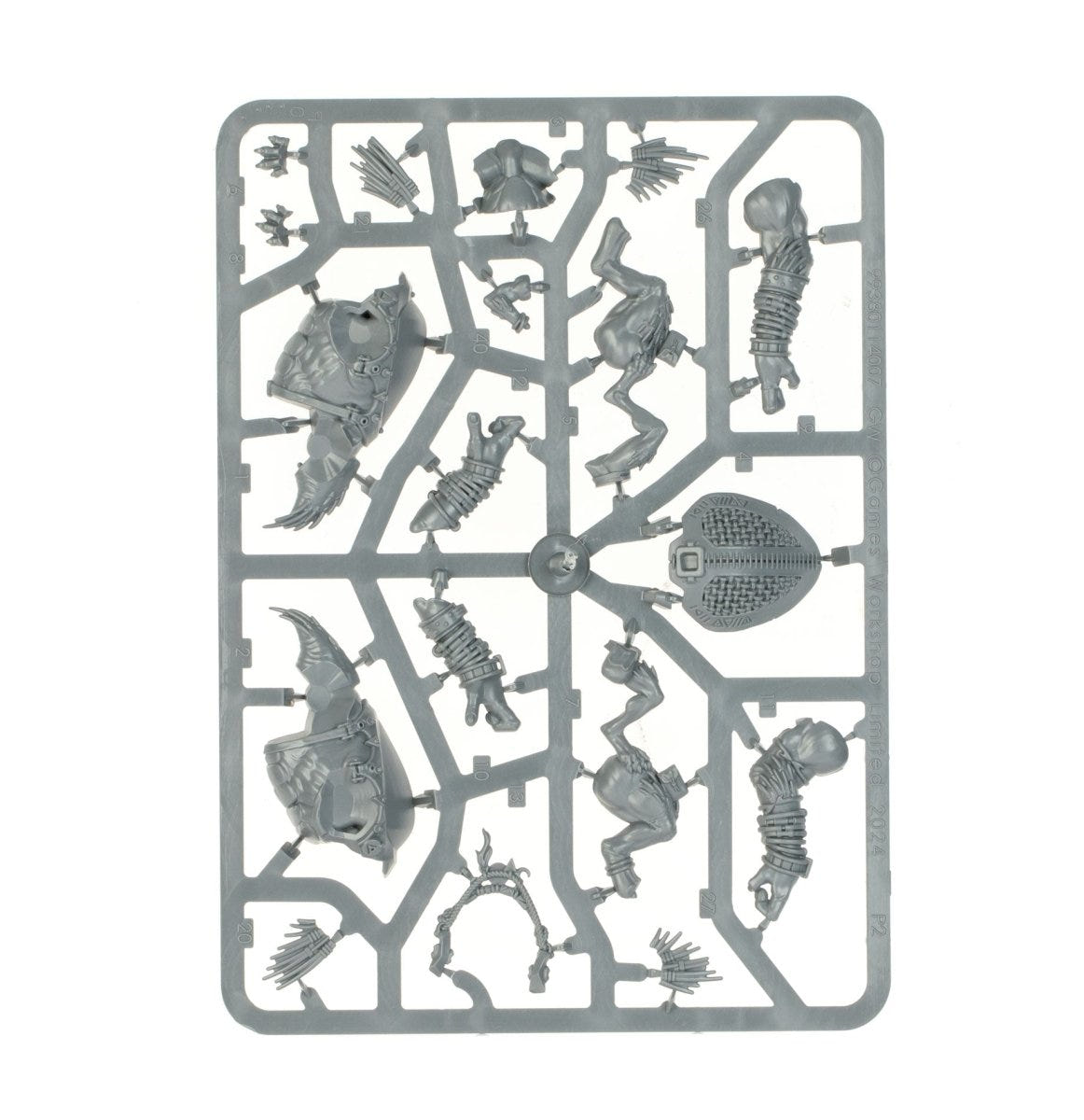 T'au Empire Krootox Rider unpainted plastic sprue, frame 1 of 2