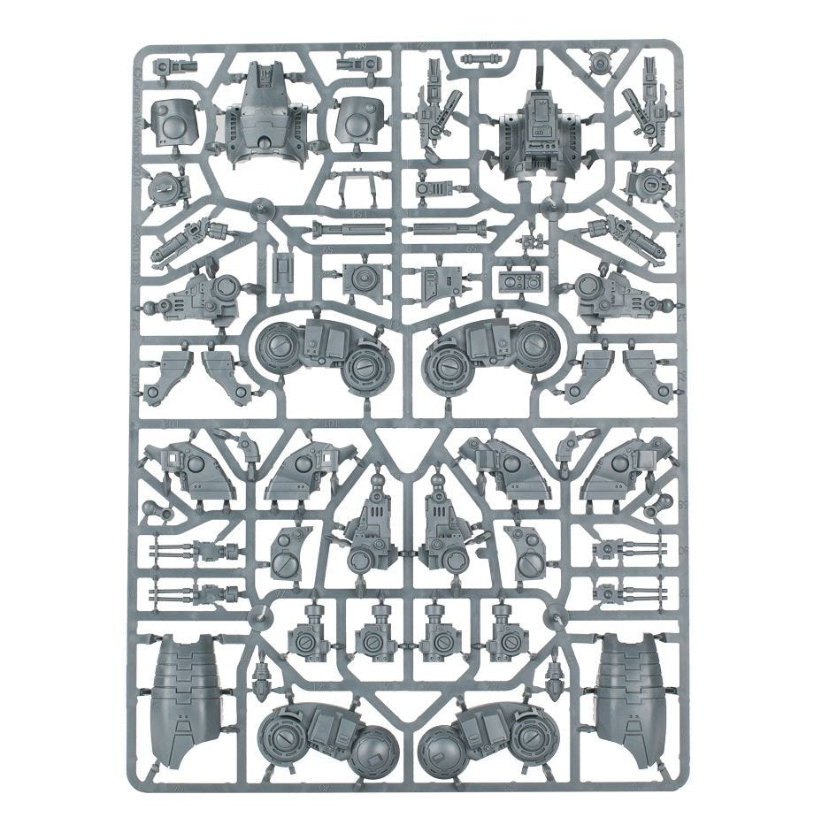 T'au KV128 Stormsurge unpainted plastic sprue, frame 1 of 3