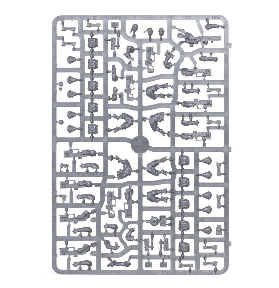 T'au Empire Pathfinder Team unpainted plastic sprue, frame 1 of 2