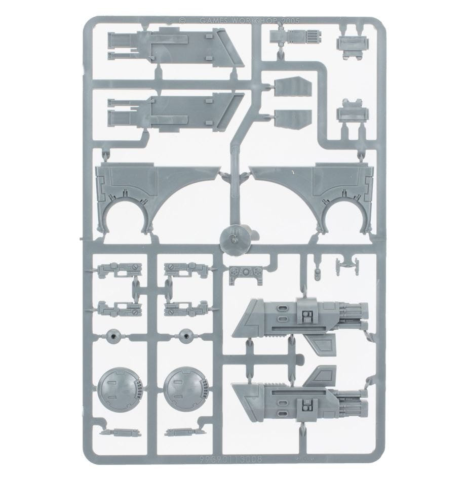 T'au Empire Piranha unpainted plastic sprue, frame 2 of 2