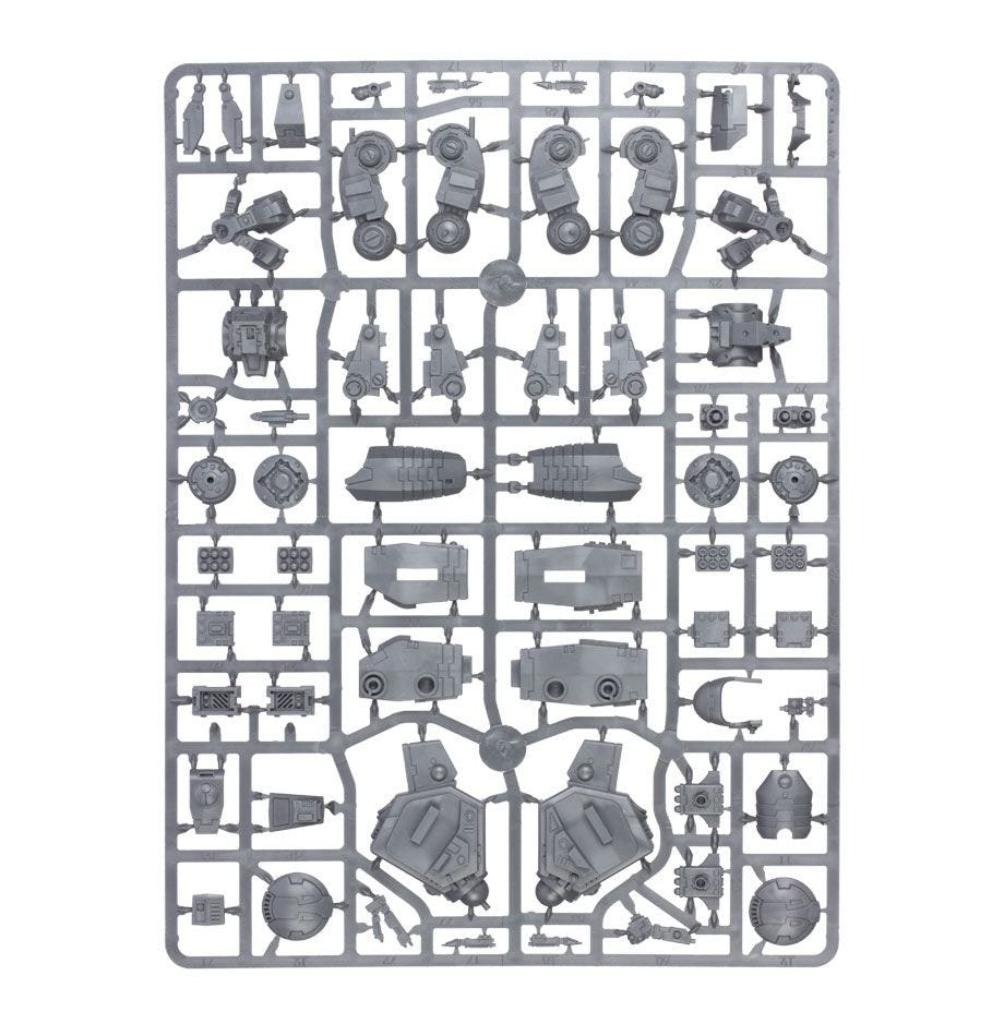 T'au Empire Riptide Battlesuit unpainted plastic sprue, frame 2 of 2