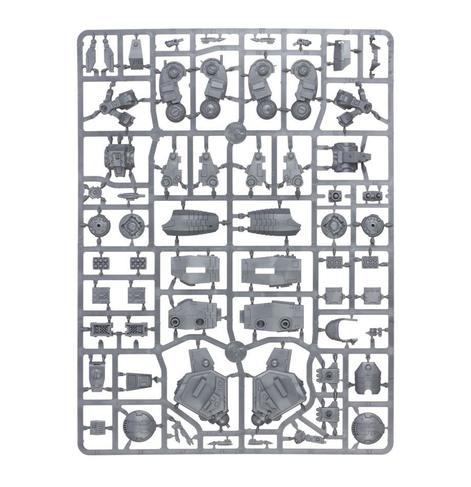 T'au Empire: Riptide Battlesuit sprue contents - Loaded Dice
