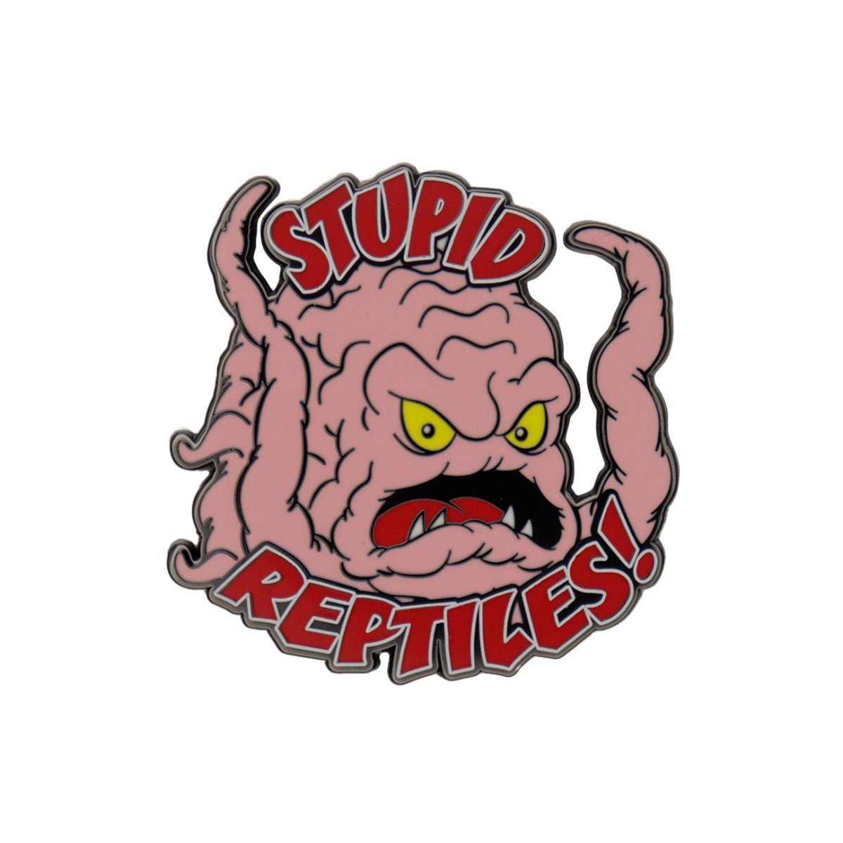 Krang Stupid Reptiles! TMNT mystery enamel pin badge in pink