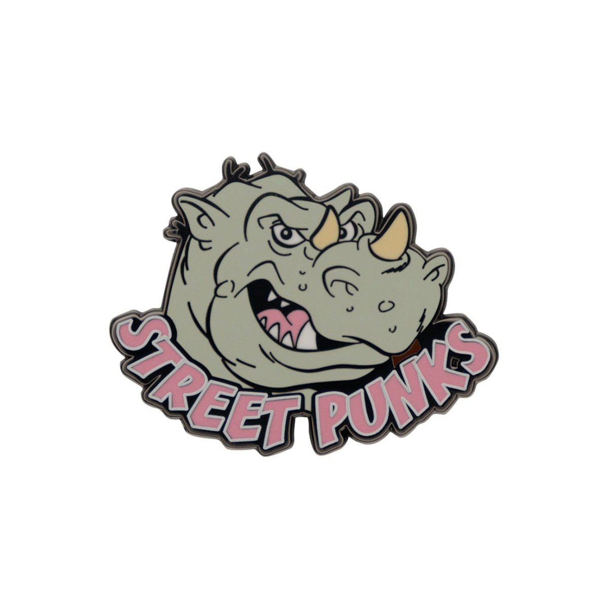 Rocksteady Street Punks TMNT mystery enamel pin badge in grey