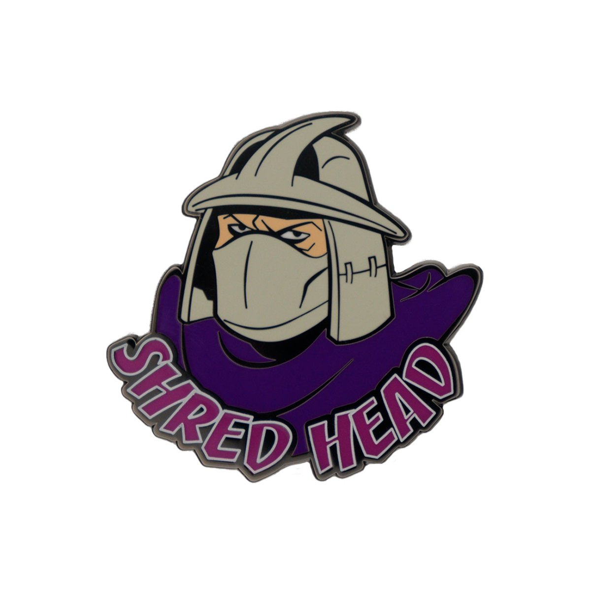 Shredder Shred Head TMNT mystery enamel pin badge with helmet and purple cape