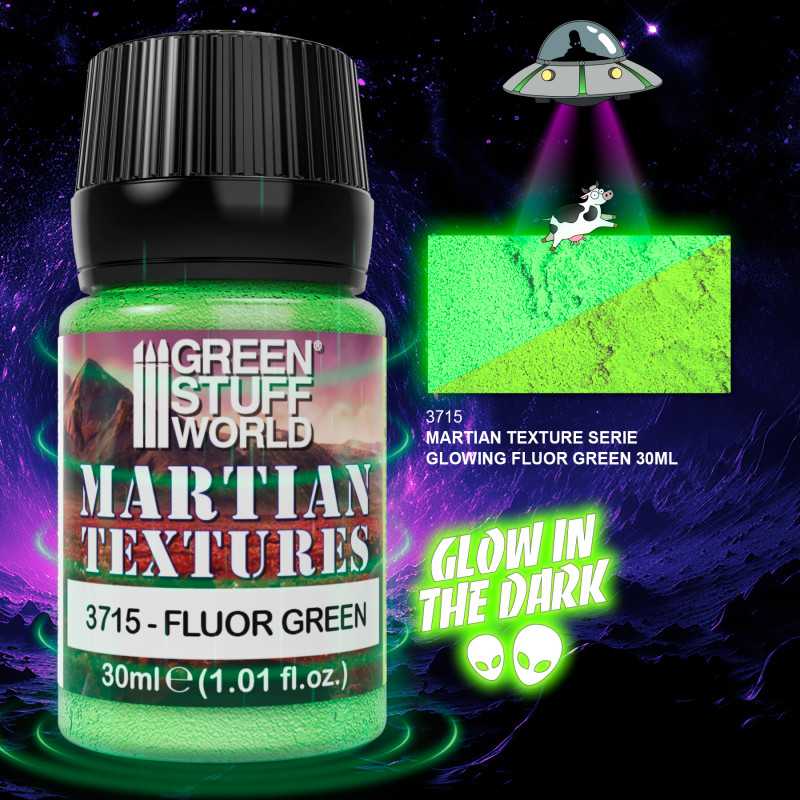 Green Stuff World - Textured Paint - Martian - Fluor Green 30ml - Loaded Dice