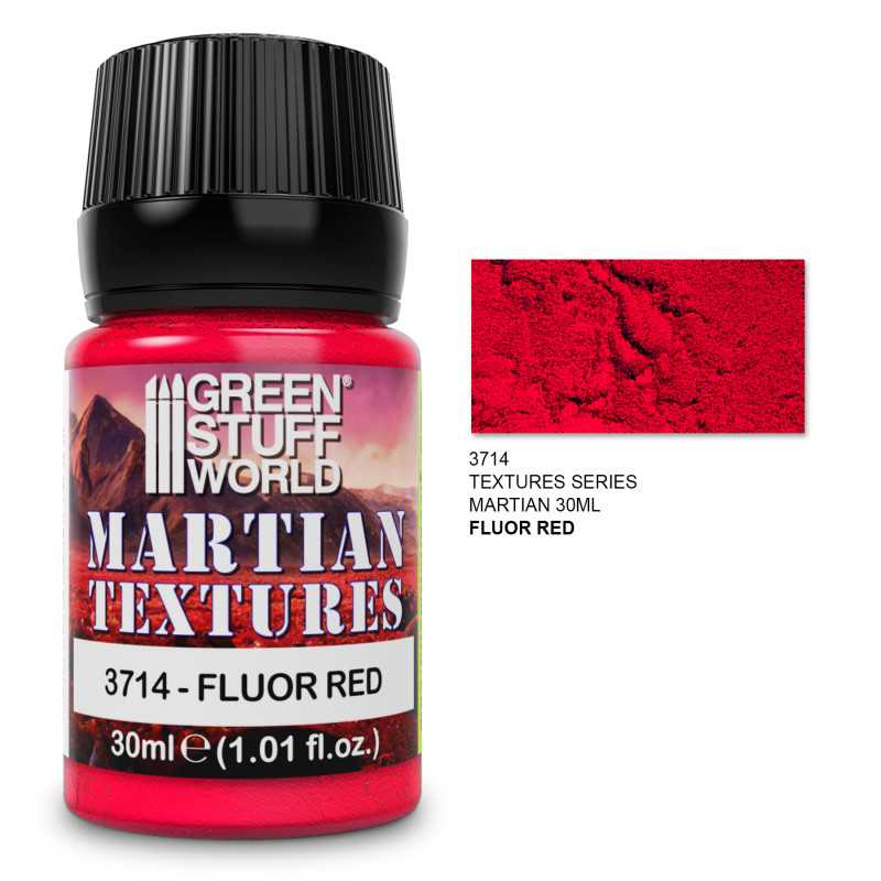 Green Stuff World - Textured Paint - Martian - Fluor Red 30ml - Loaded Dice