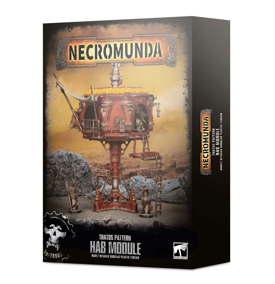 Necromunda Thatos Pattern Hab Module terrain kit box, front view