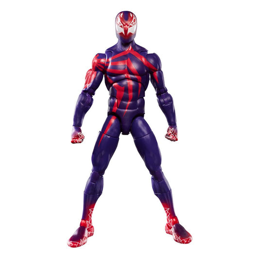 Hasbro Marvel Legends Spider-Man Hellfire Gala action figure in a red and purple suit