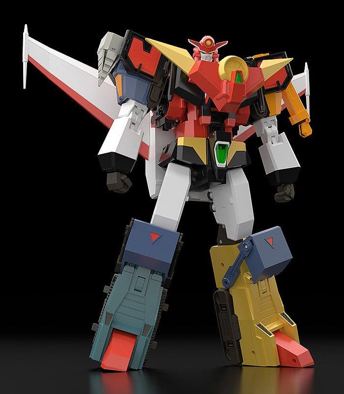 The Brave Express Might Kaiser action figure standing on a black background, front view