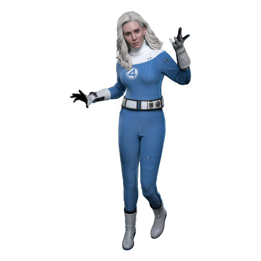 Hot Toys Invisible Woman 1/6 figure from The Fantastic Four: First Steps, white background