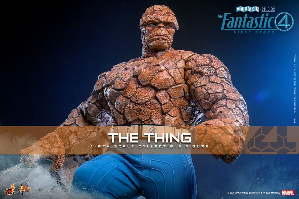 Hot Toys Fantastic Four: First Steps 1/6 The Thing figure, promotional banner, upper body