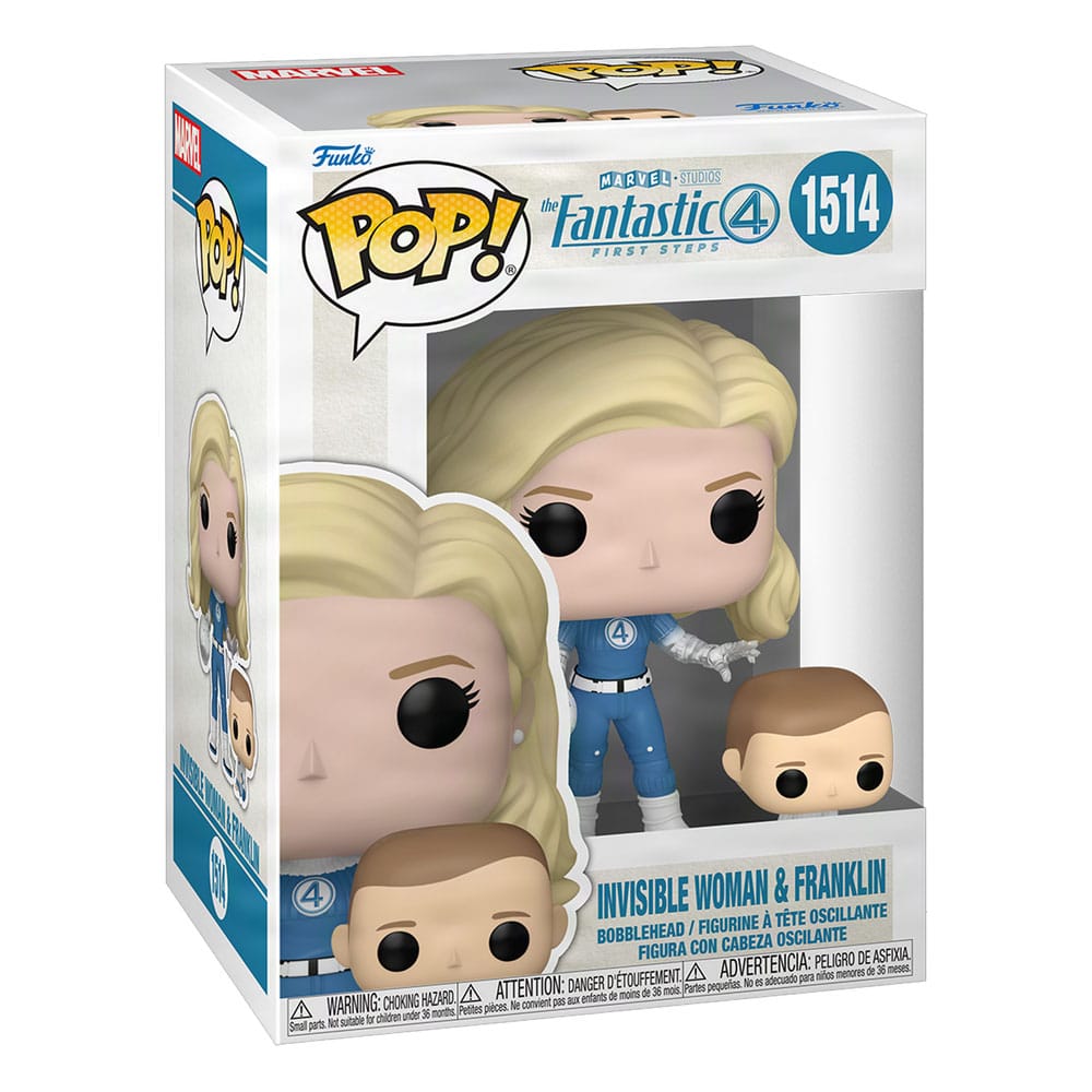 Funko Pop! Fantastic Four: First Steps Invisible Woman & Franklin 1514 in window box