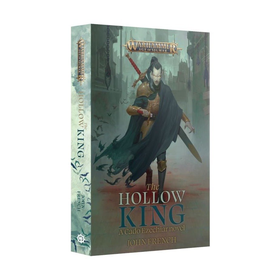 The Hollow King paperback by John French, Warhammer Age of Sigmar novel with a vampire swordsman cover