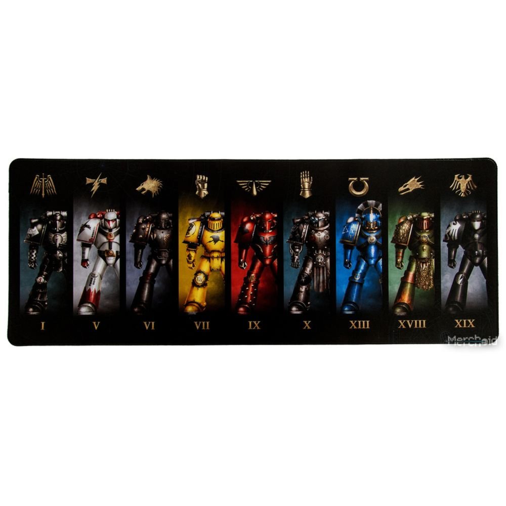 Warhammer The Horus Heresy Loyalist Legion desk mat showing nine loyal Space Marine Legions