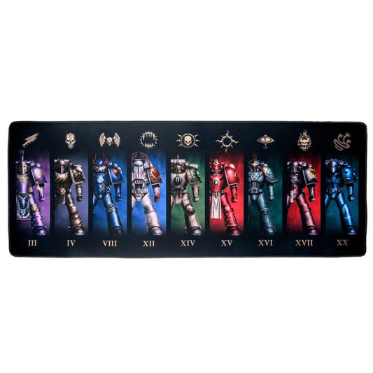 Warhammer The Horus Heresy Traitor Legion desk mat showing fallen Space Marine Legion heraldry