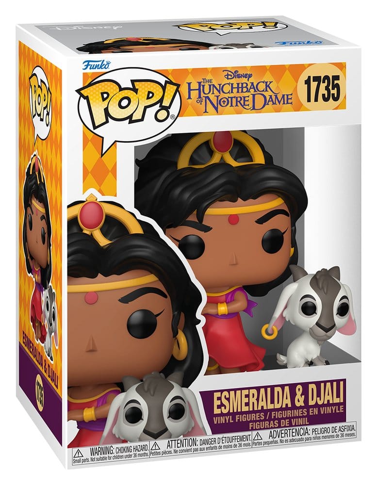 Esmeralda & Djali Funko POP! vinyl figure in its The Hunchback of Notre Dame box, 1735