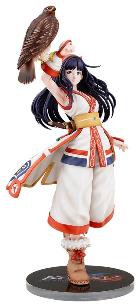 Kotobukiya King of Fighters XV Nakoruru 1/8 figure with hawk Mamahaha on her raised arm