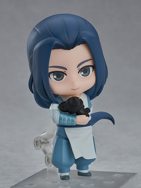 Wuxian Nendoroid cradling a small black cat figure in his arms