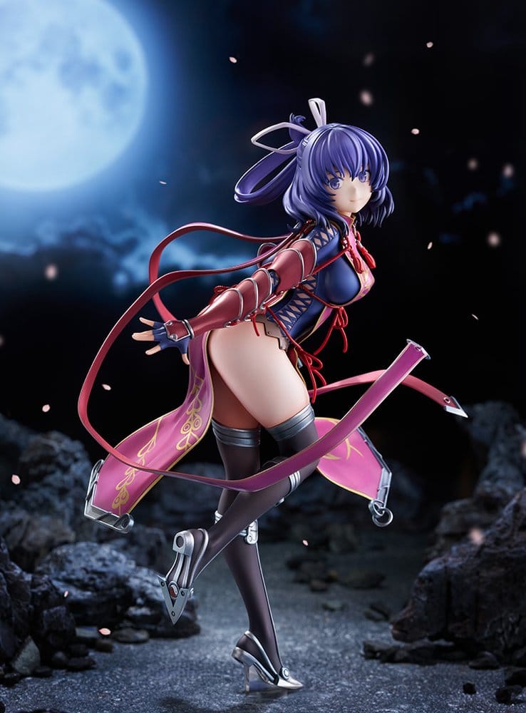 Rixia Mao 1/7 figure mid-leap against a moonlit rocky backdrop