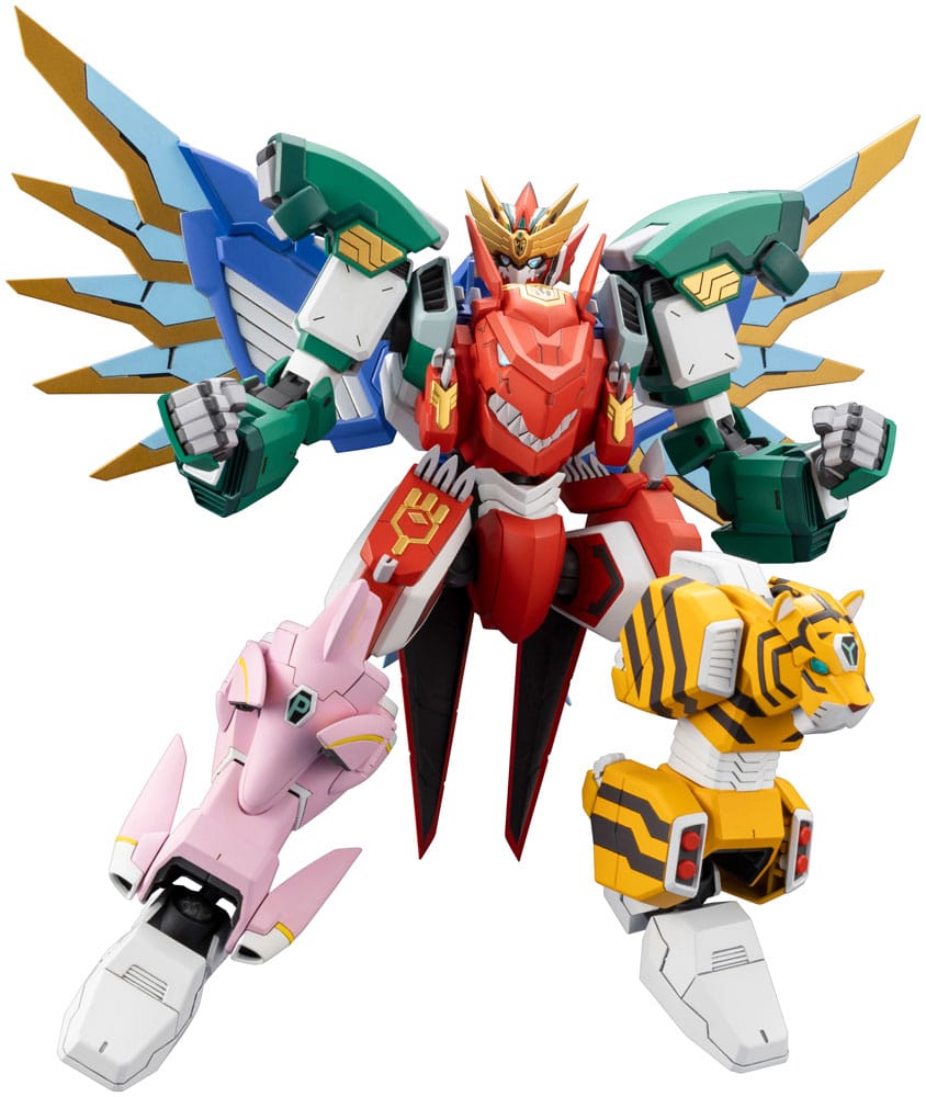 Kotobukiya Maximum Kizuna Kaiser plastic model kit with tiger, bird and dragon parts, front view