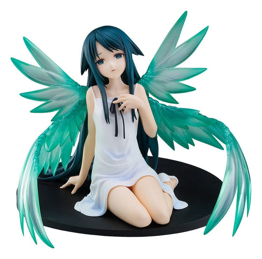 Good Smile Company Pop Up Parade L Size Saya figure kneeling with teal wings, front view